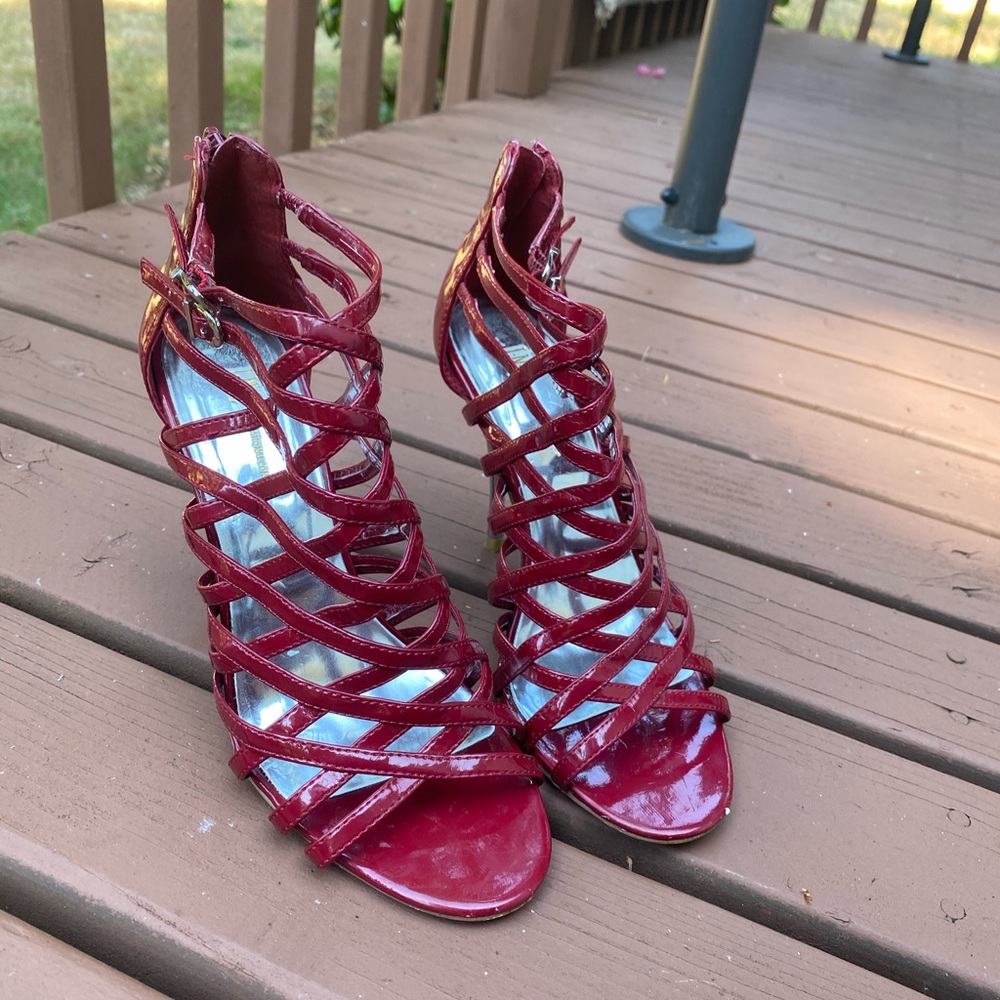Sexy red heel pumps see through size 6 - Picture 1 of 4
